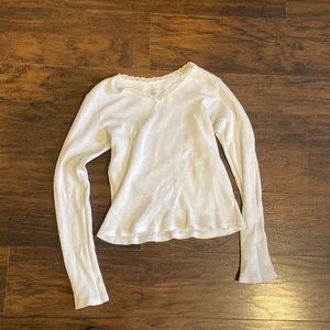 brandy sonia white lace shirt
